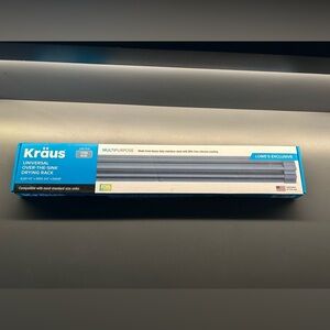 New Kraus 12.75x20.5in cyan Silicone over Sink drying mat rinse dry kitchen sink